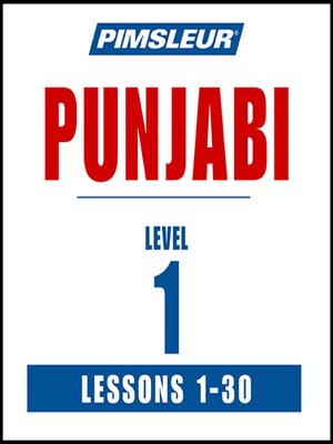 cover image of Pimsleur Punjabi Level 1